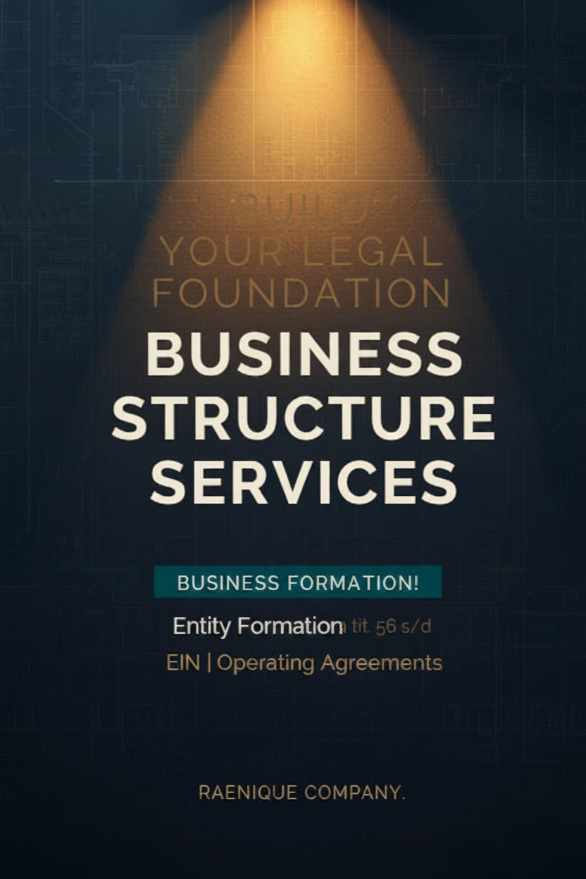 Business Structure & Formation Services — Raenique Company